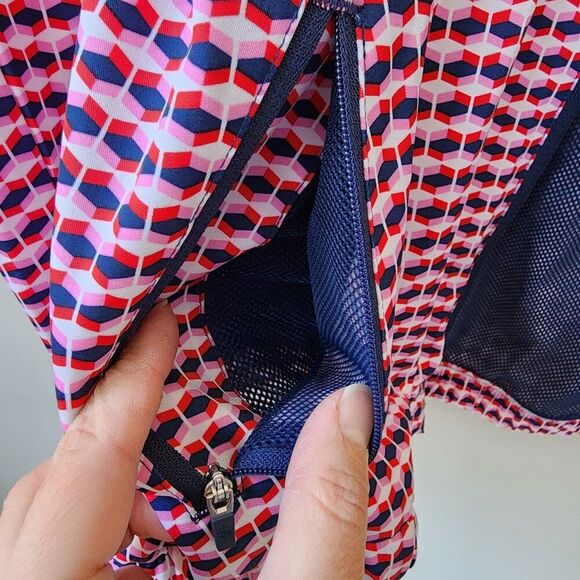 Lady Hagan Full Zip Athletic Jacket | Med | Retro Geo Cherry Red NWT - Picture 5 of 10